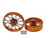 24 Wire Black Spoke Gold Wheel Set, 1/4 Losi Promoto-MX