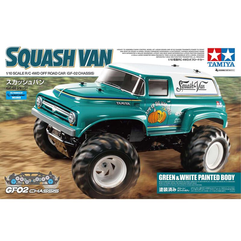 Tamiya 1/10 R/C Squash Van (Green White Painted Body) (GF-02)