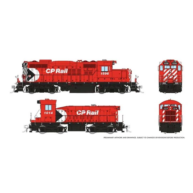 HO GP9u Mother+Slug DC/Silent: CP - Multimark: #1596 + #1014