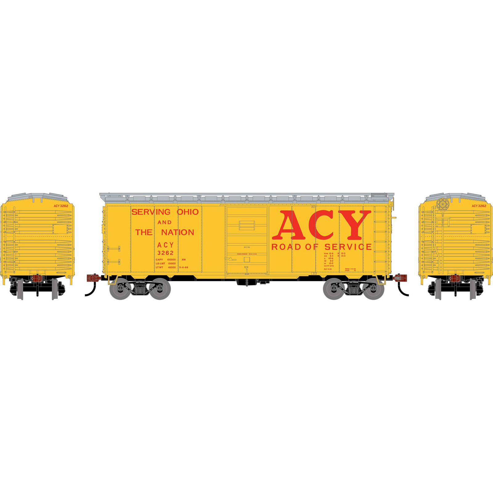 HO ATH 40' Superior Door Box Car, ACY #3262