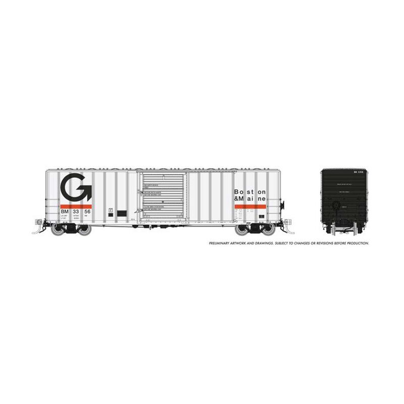 HO PC&F 5241cuft boxcar: B&M - Guilford: 6-Pack #1