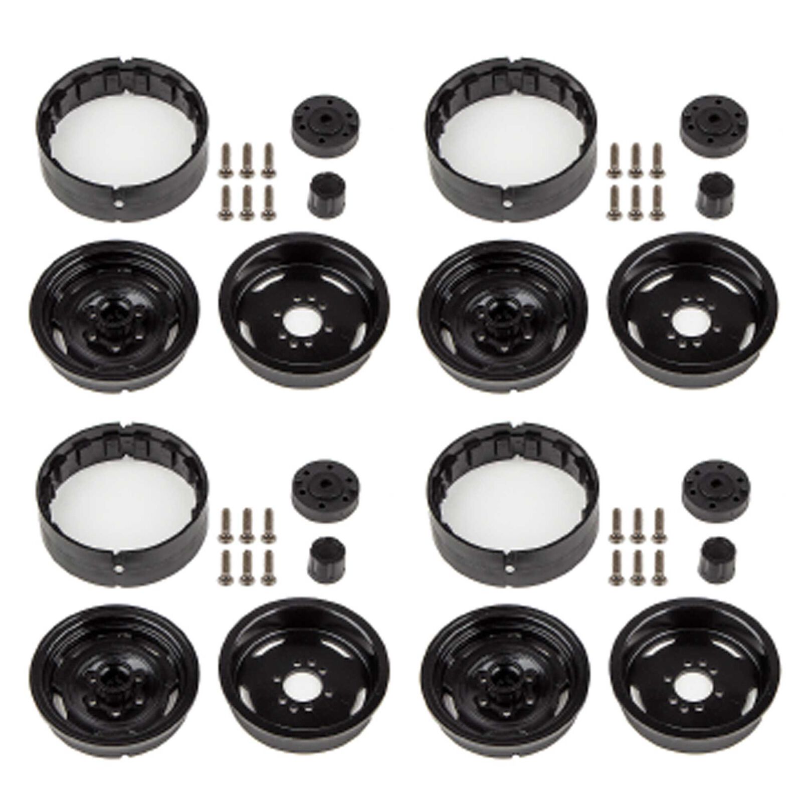 1/10 Steelie 1.9" Rock Crawler Wheels, Black