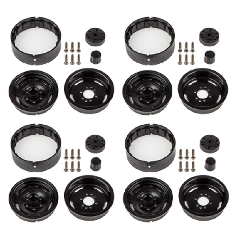 1/10 Steelie 1.9" Rock Crawler Wheels, Black