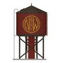 HO, Operating Water Tower with Sound, N&W, Weathered