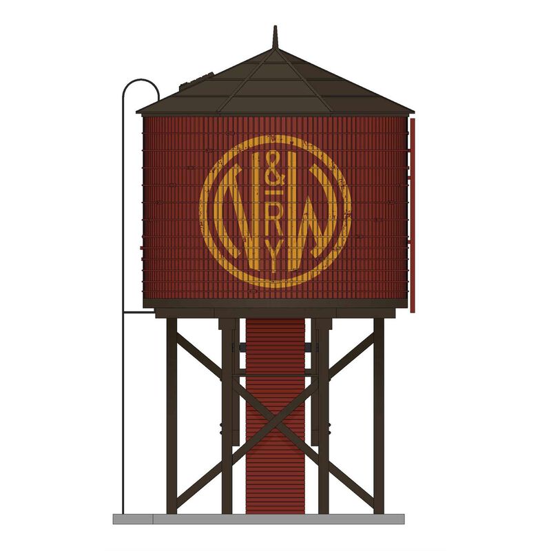 HO, Operating Water Tower with Sound, N&W, Weathered