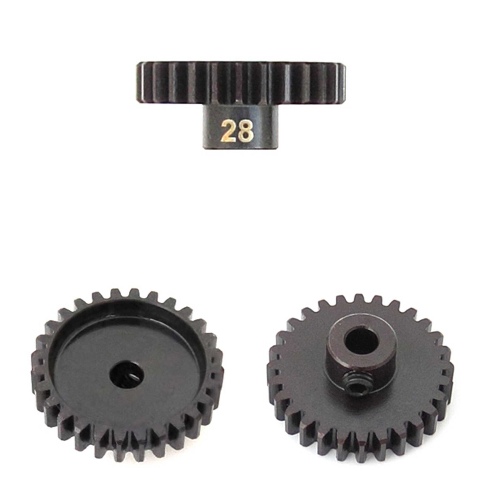 M5 Pinion Gear, 28T, MOD1, 5mm Bore, M5 Set Screw