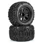 1/8 Warthog F/R 3.8" MT Tires Mounted 17mm Black Ripper (2)
