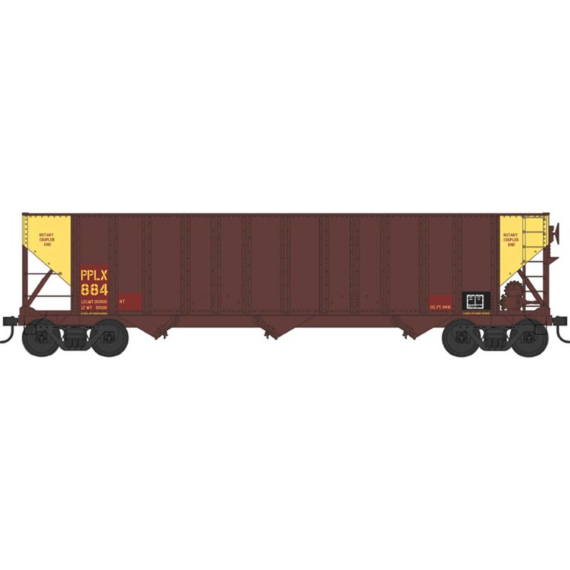 HO H-43 100 Ton Hopper PPLX Both Ends Yellow #884
