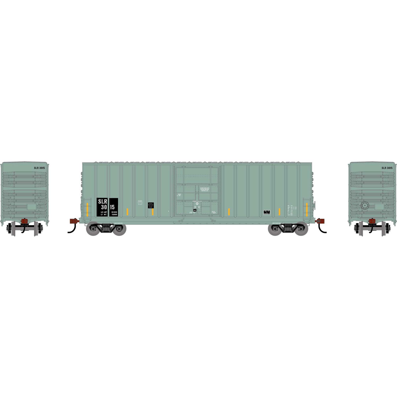 HO 50' Exterior Post High Cube Plug Door Box Car, SLR #3015