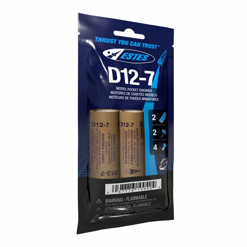 D12-7 24mm Model Rocket Engines (2)