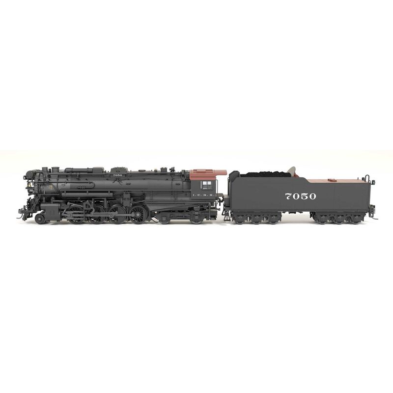 HO Berkshire Locomotive, 1930's Appearance Illinois Central #7050 with DCC, Sound, & Smoke