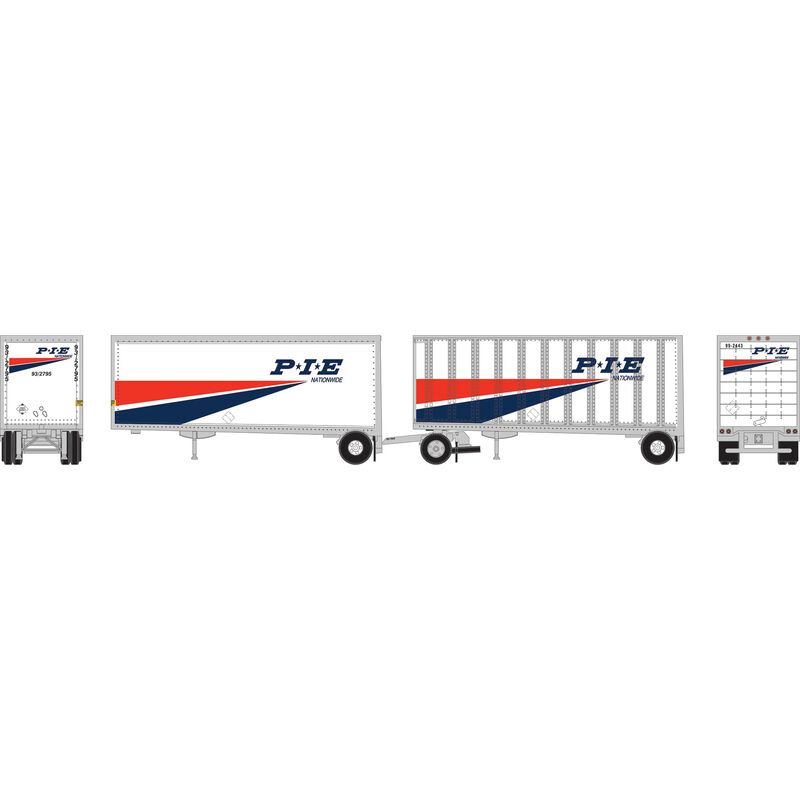 N ATH 28' Wedge Trailers Smooth Side/ Ext. Post (2) with Dolly, PIE- Trailers: 93-2795-SM; 99-2443-EP- Dolly: 29-7959