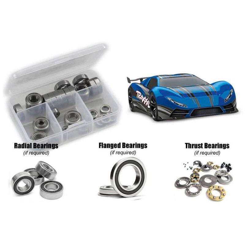 Rubber Shielded Bearing Kit, 1/7 Traxxas XO-1 Supercar