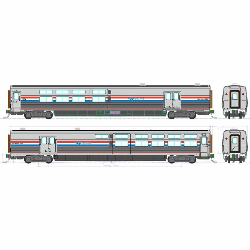 HO Amtrak Viewliner II Baggage-Dorm Phase III #69004