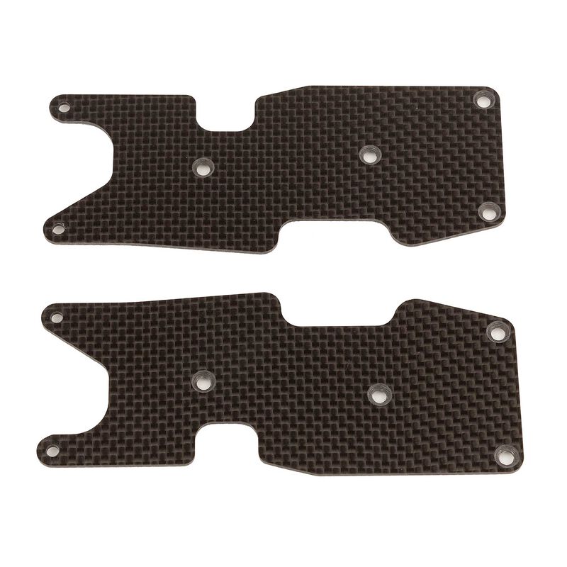 1.2mm Carbon Fiber Rear Suspension Arm Inserts, 1/8 Team Associated RC8T3.2