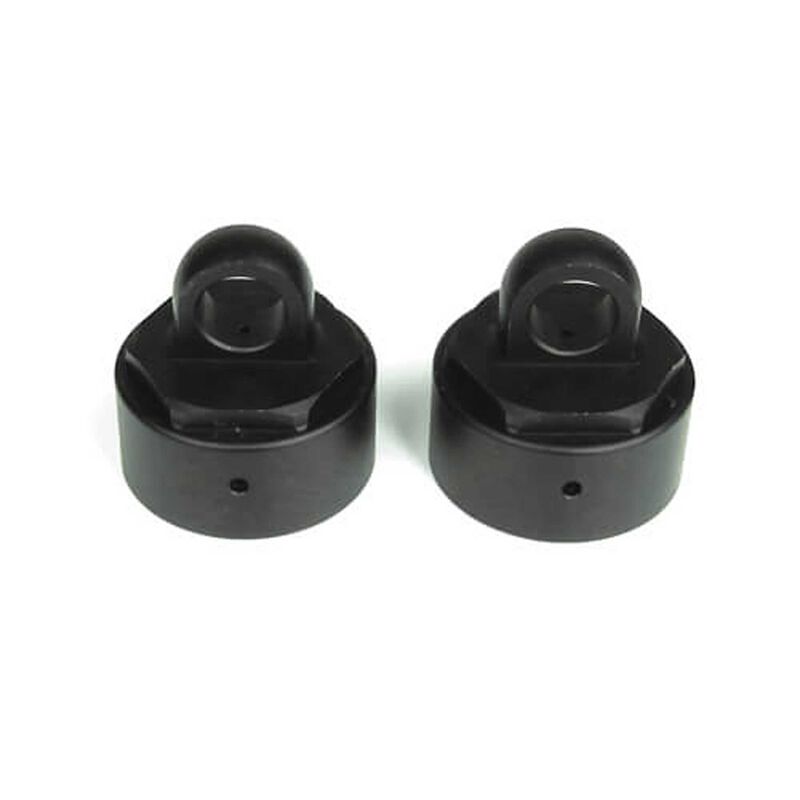 Shock Caps Aluminum Gun Metal Anodized, Vented (2): EB48