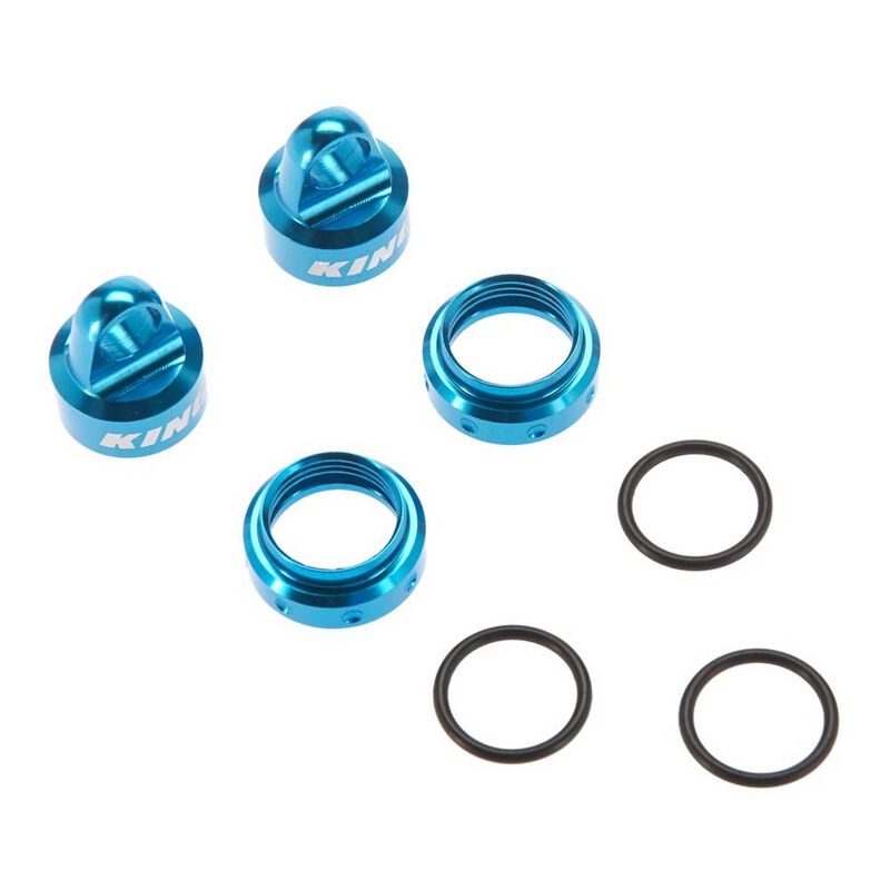 King Shocks Aluminum Caps Collar Set 12mm Blue