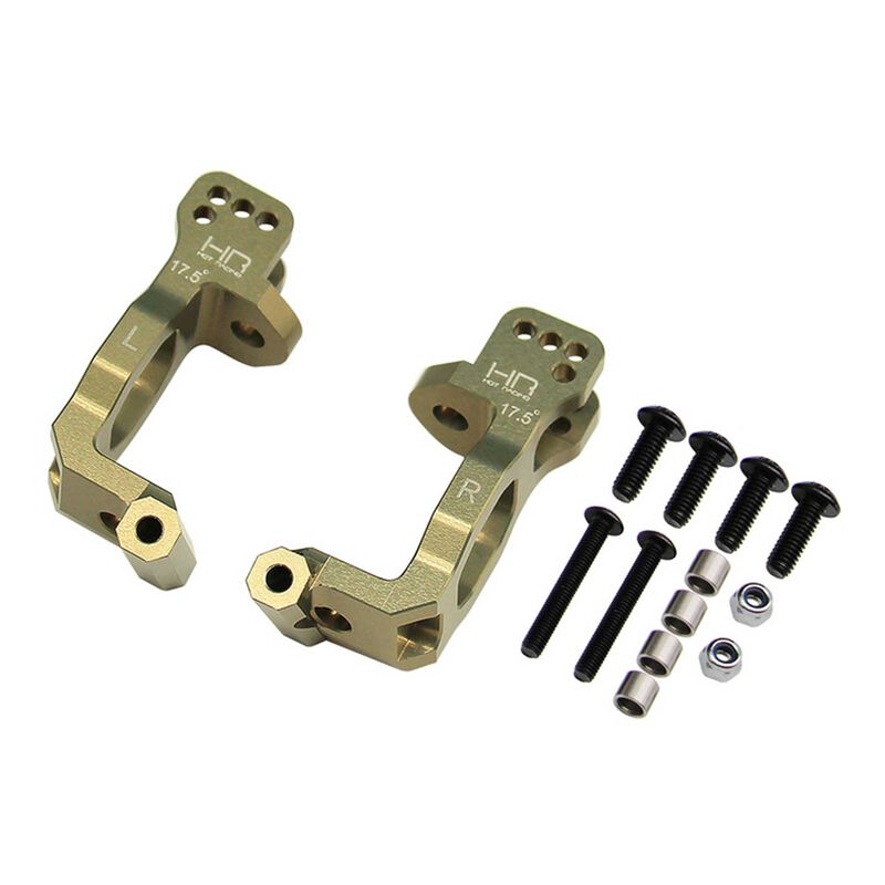 Front Aluminum 17.5 Degree Hub Carrier Set, 1/6 Losi Super Lasernut