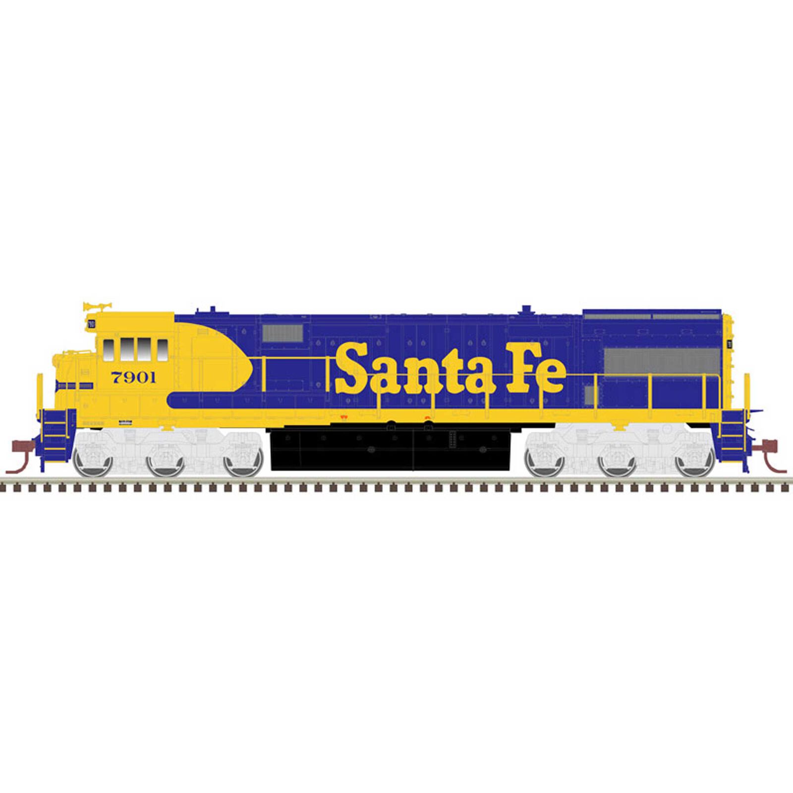 HO U28C CG Silver Santa Fe (Freight Scheme) 7901