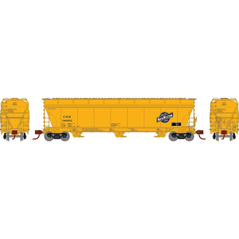 N ACF 4600 3-Bay CF Hopper, C&NW #180053