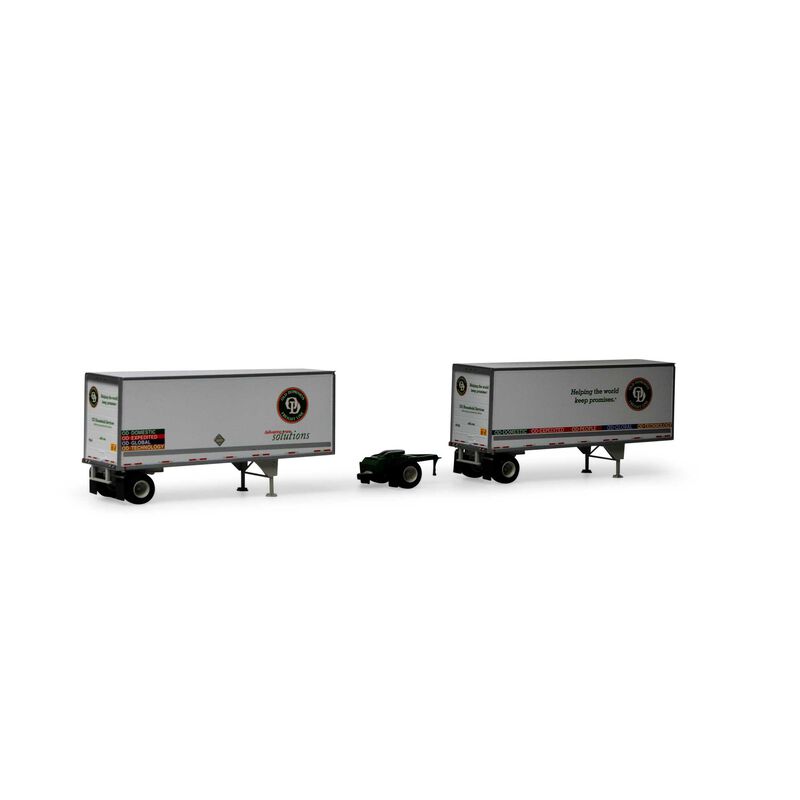 HO RTR 28' Trailers with Dolly Old Dominion (2)