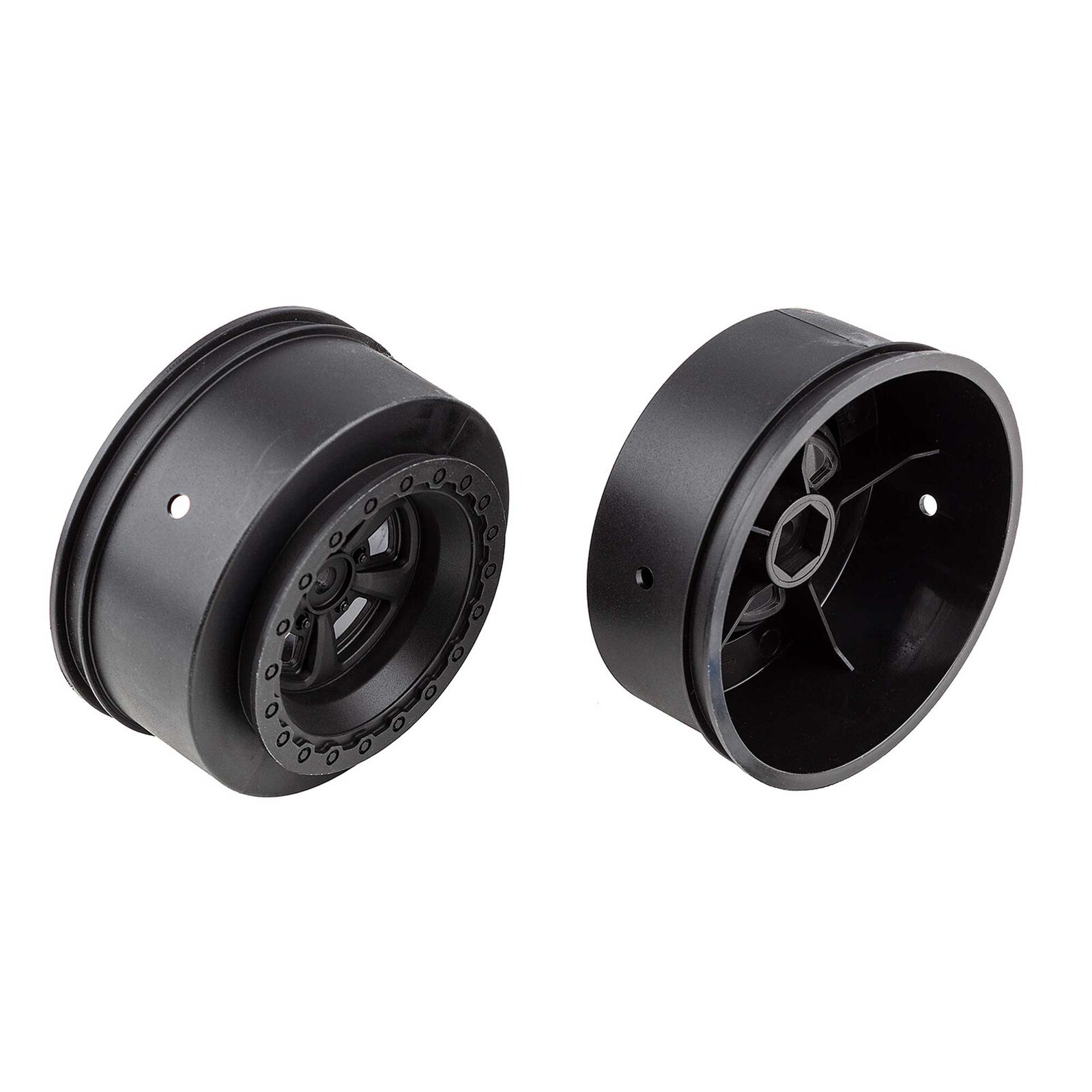 Rear Drag Wheels, Black, 1/10 Team Associated DR10