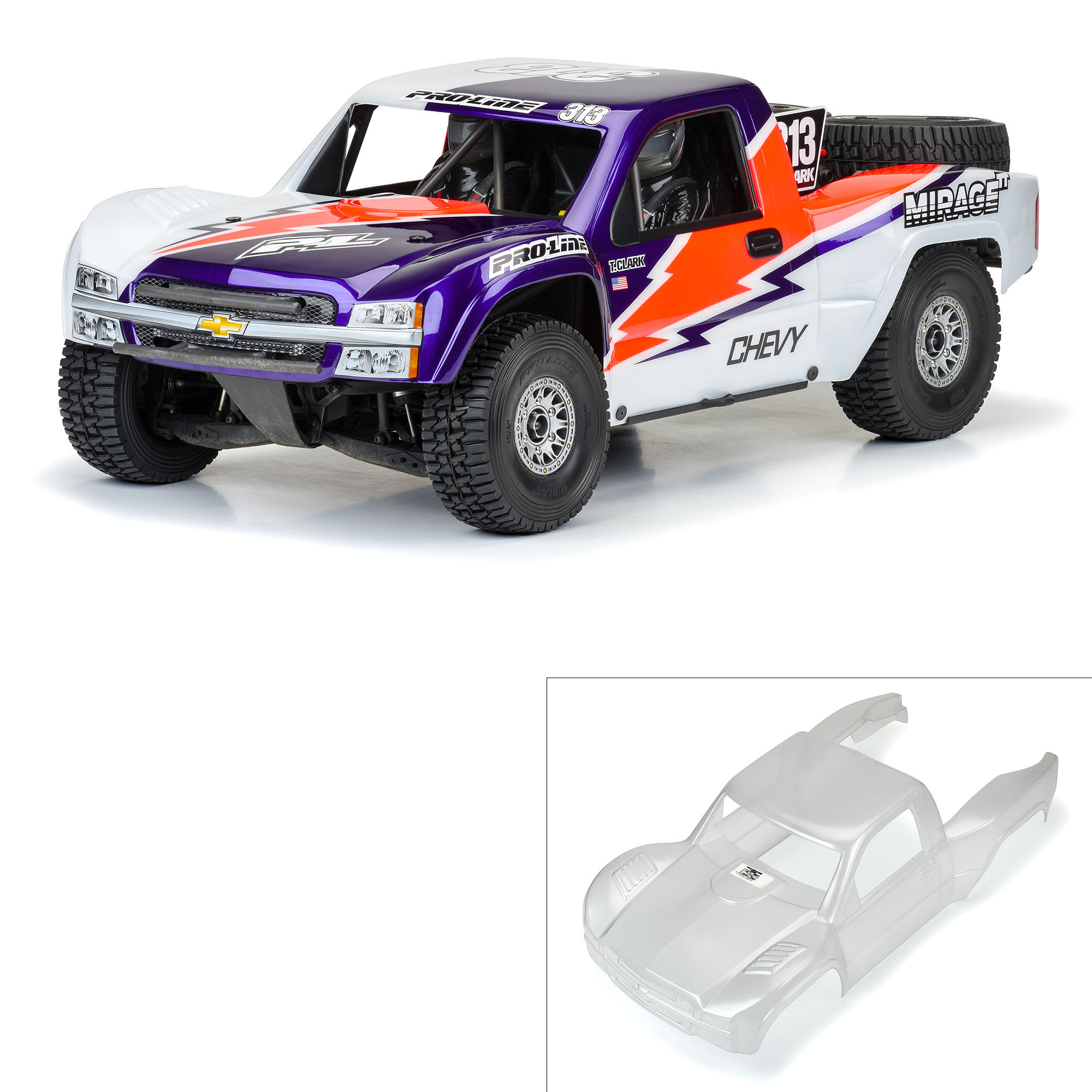 Pro-Line Racing 1/7 Pre-Cut 2007 Chevy Silverado Clear Body