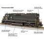 HO SD45 w DCC & Paragon 4 PRR #6148