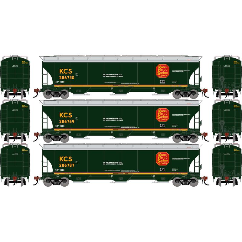 HO GEN Trinity 5161 Covered Hopper, KCS #286750/286769/286787 (3)