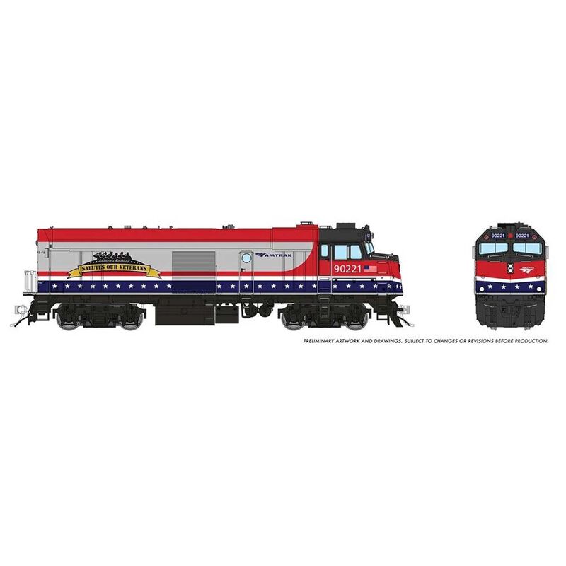 HO Amtrak NPCU Cabbage DC / Silent Amtrak Veterans #90208