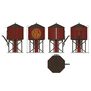HO, Operating Water Tower with Sound, N&W, Weathered