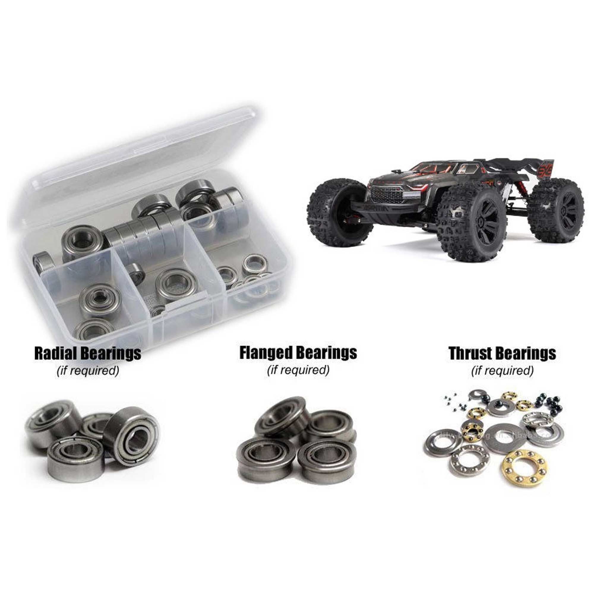 Kit de roulements scellés pour voiture RC, 22 pièces, pour Arrma 1/8