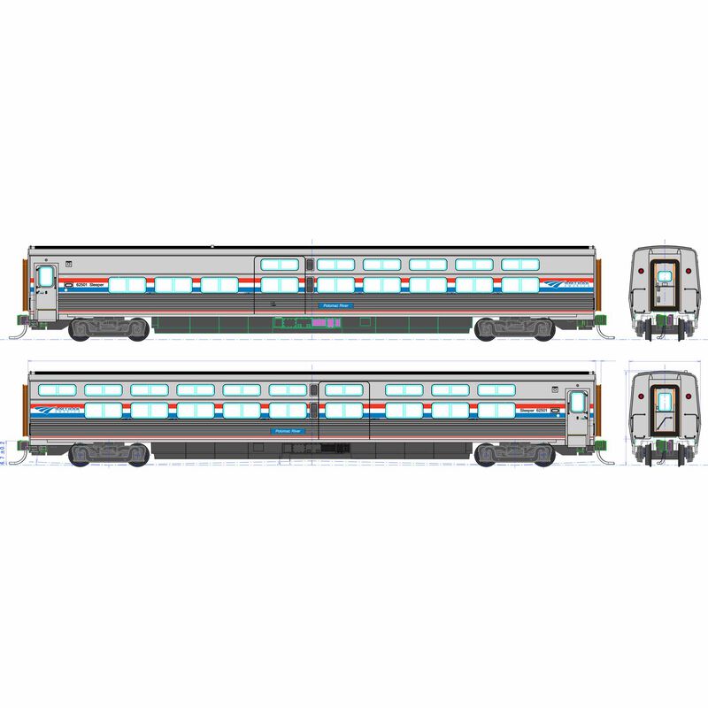 HO Amtrak Viewliner II Sleeper Phase III #62501 Potomac River
