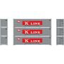 HO 40' Smooth Side Containers, KKLU #2 (3)