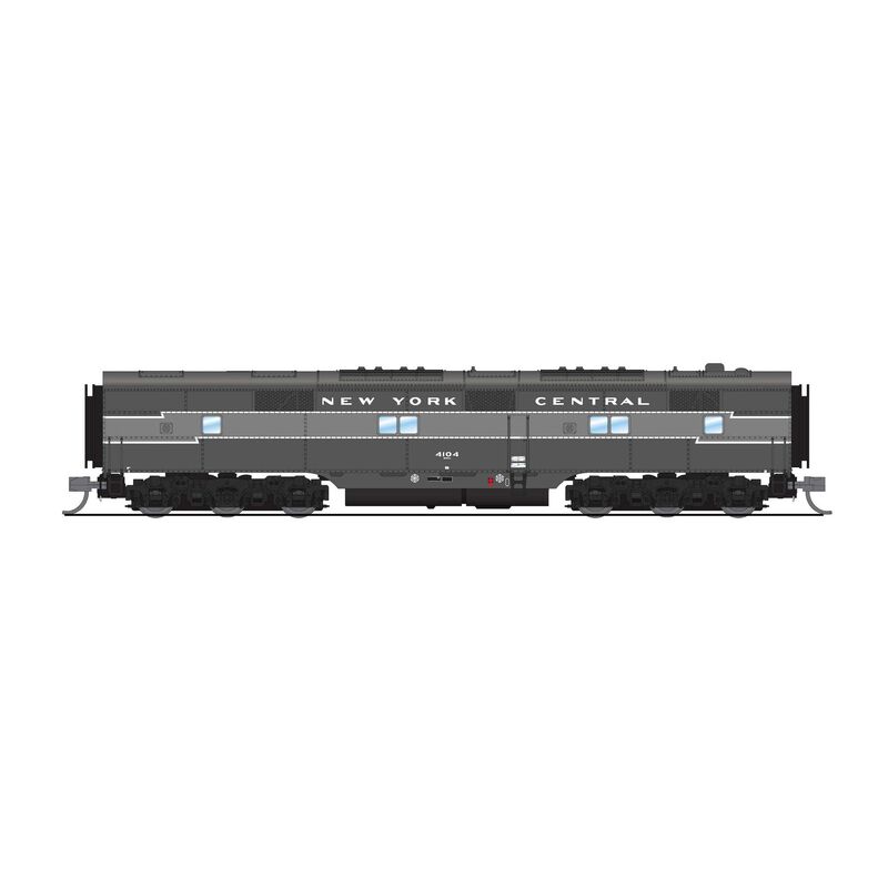 N EMD E7B Locomotive, NYC 4105, Full Lightning Stripe with DCC & Sound
