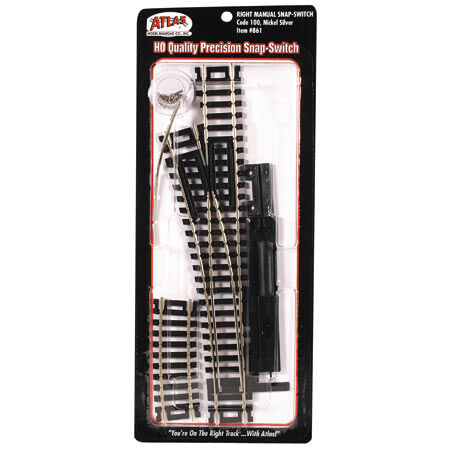 thumbnail image 2 of Atlas HO Scale Code 100 Manual Right Hand Switch Machine - #63 Track Turnout 2 of 6