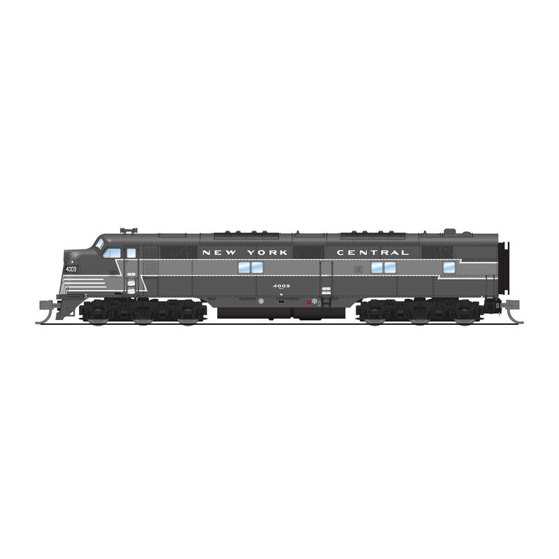 N EMD E7A Locomotive, NYC 4022, Full Lightning Stripe