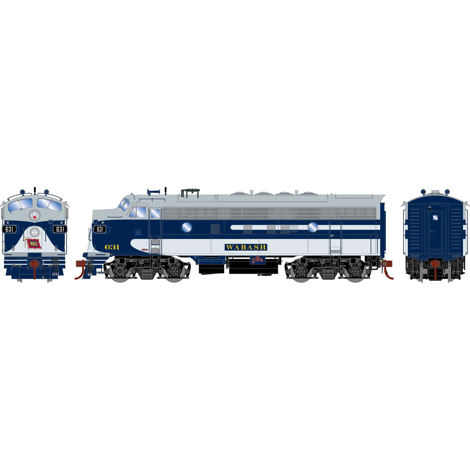HO F7A Locomotive, WAB #631