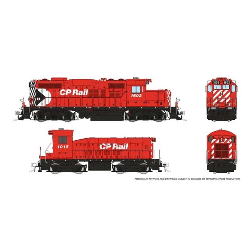 HO GP9u Mother+Slug DC/Silent: CP - Multimark: #1602 + #1015