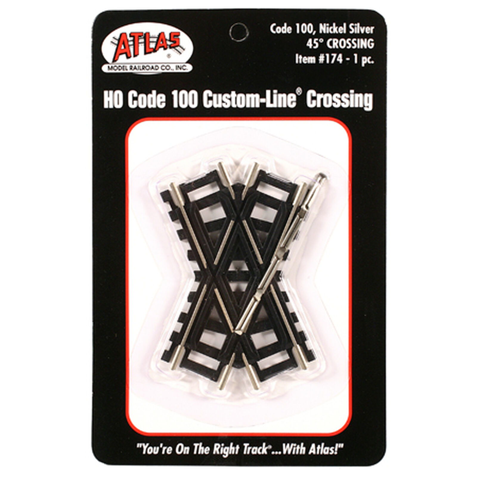 HO Code 100 45-Degree Custom Crossing