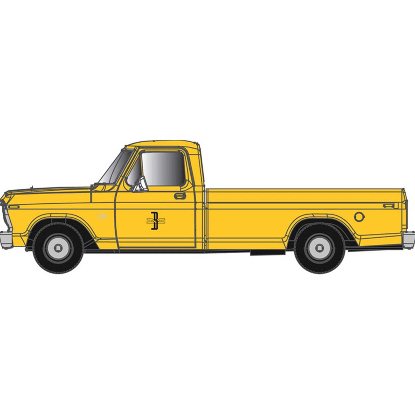 N  F-100 Ford Pickup Truck Erie Lackawanna  Yellow
