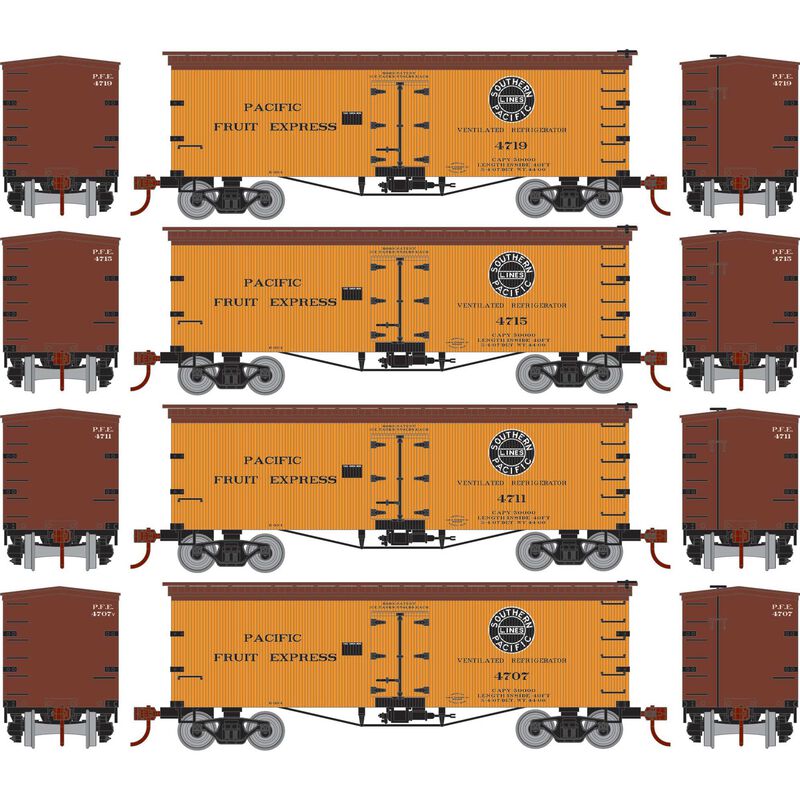 HO 36' Wood Reefer, PFE #4707 / 4711 / 4715 / 4719 (4)