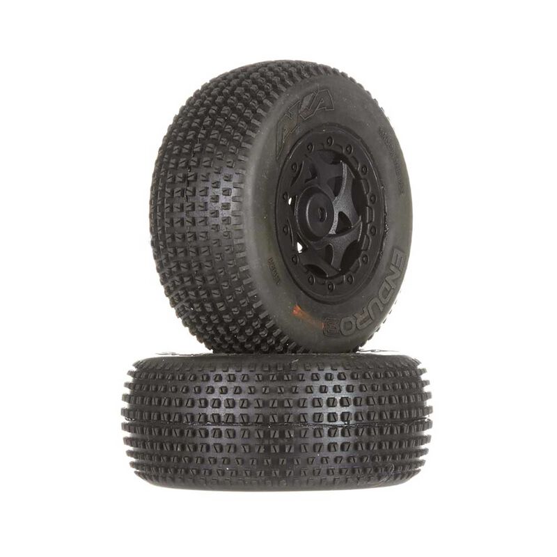 1/10 SC Enduro 3 Wide Pre-Mounted Tires with Red Insert (2)