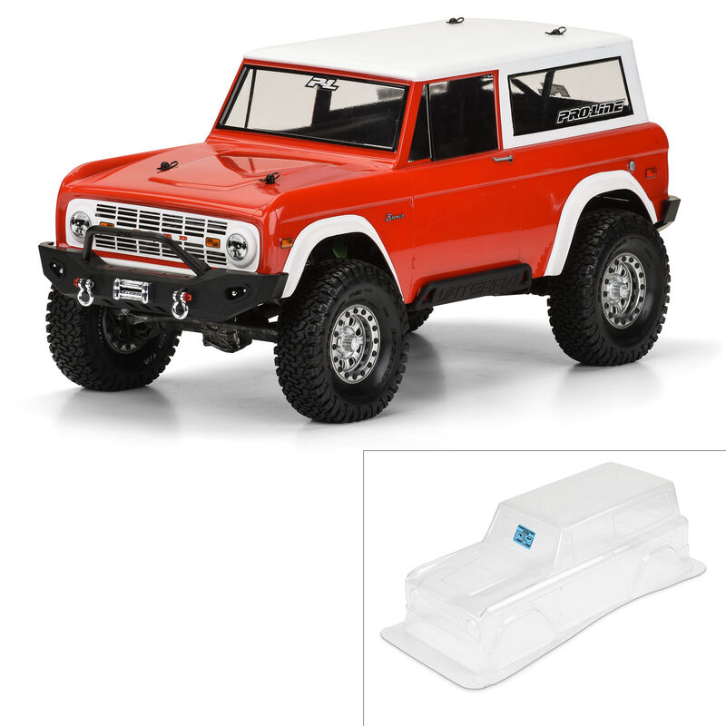 1/10 1973 Ford Bronco Clear Body 12" (305mm) Wheelbase Crawlers