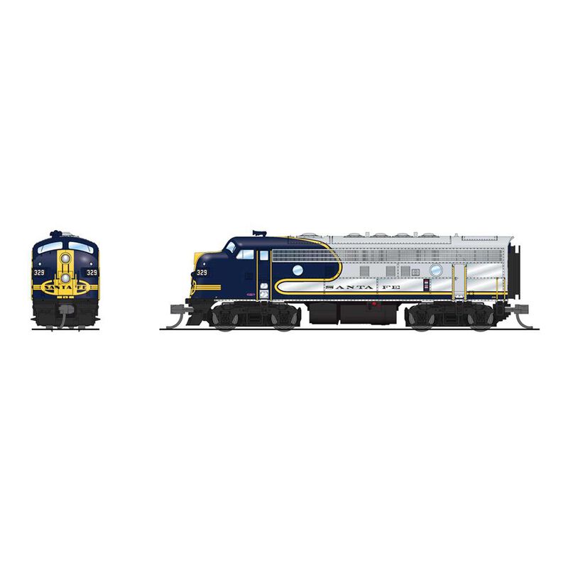 N EMD F7A Locomotive, ATSF 335, Bluebonnet