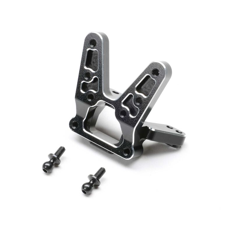 Rear Bulkhead, Aluminum, Black: 22S Sprint