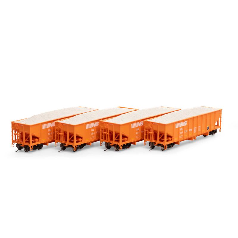 HO 40' Ribbed 3-Bay Ballast Hopper, NS #2 (4)