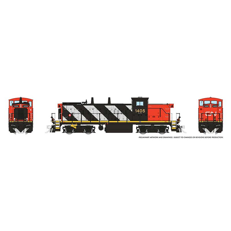 HO GMD-1 Locomotive, CN Stripes #1405