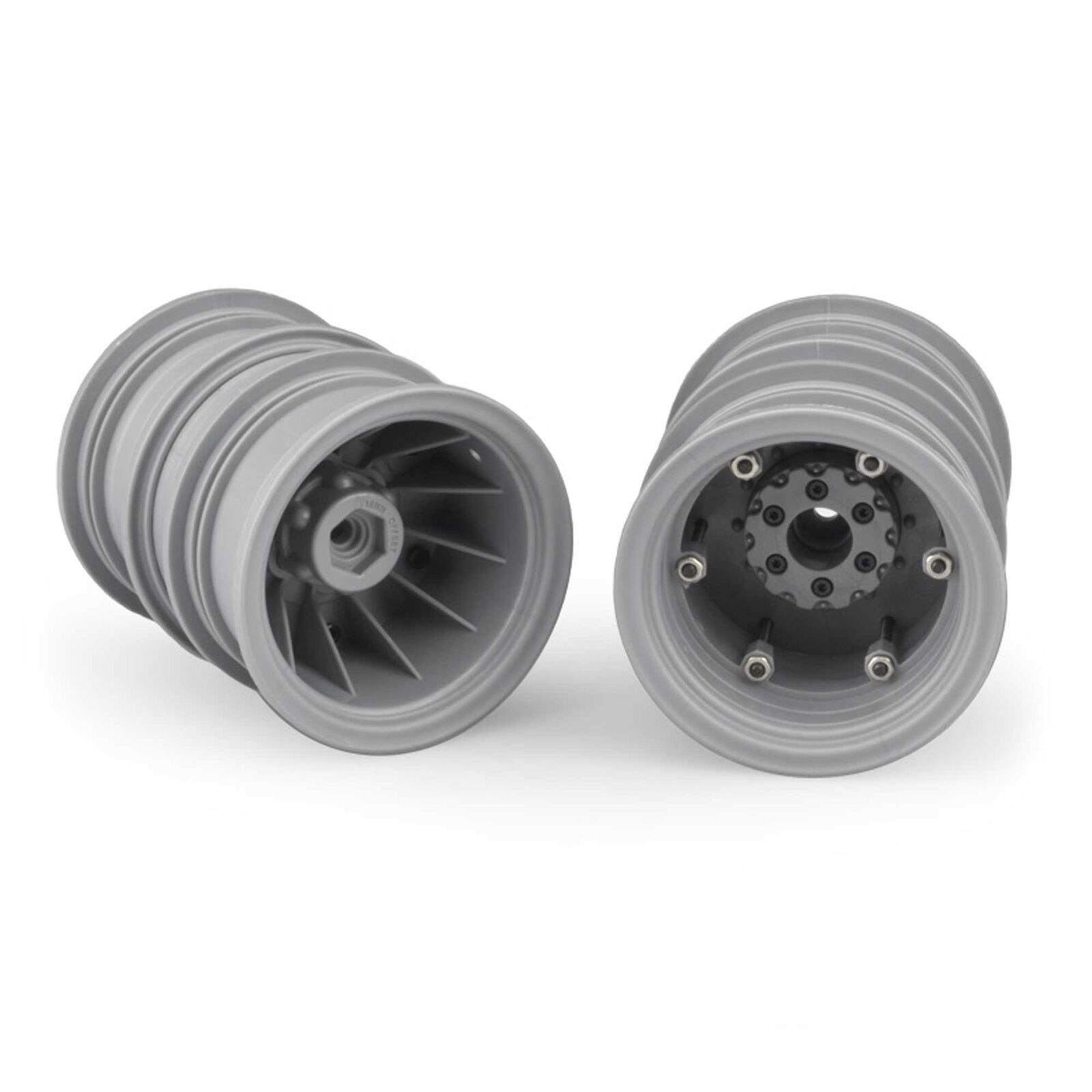 Krimson Dually 2.6 Dual Wheels with Adapters, Gray/Silver (2)