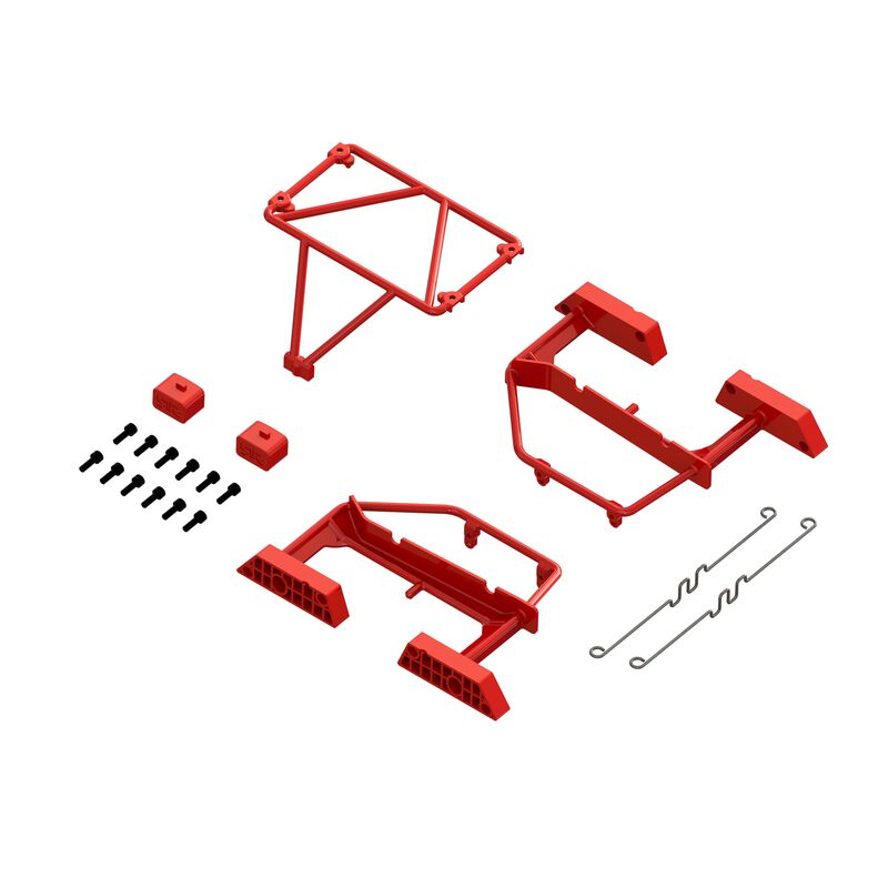 Desert Truck Body Roll Cage Set, Red: GROM